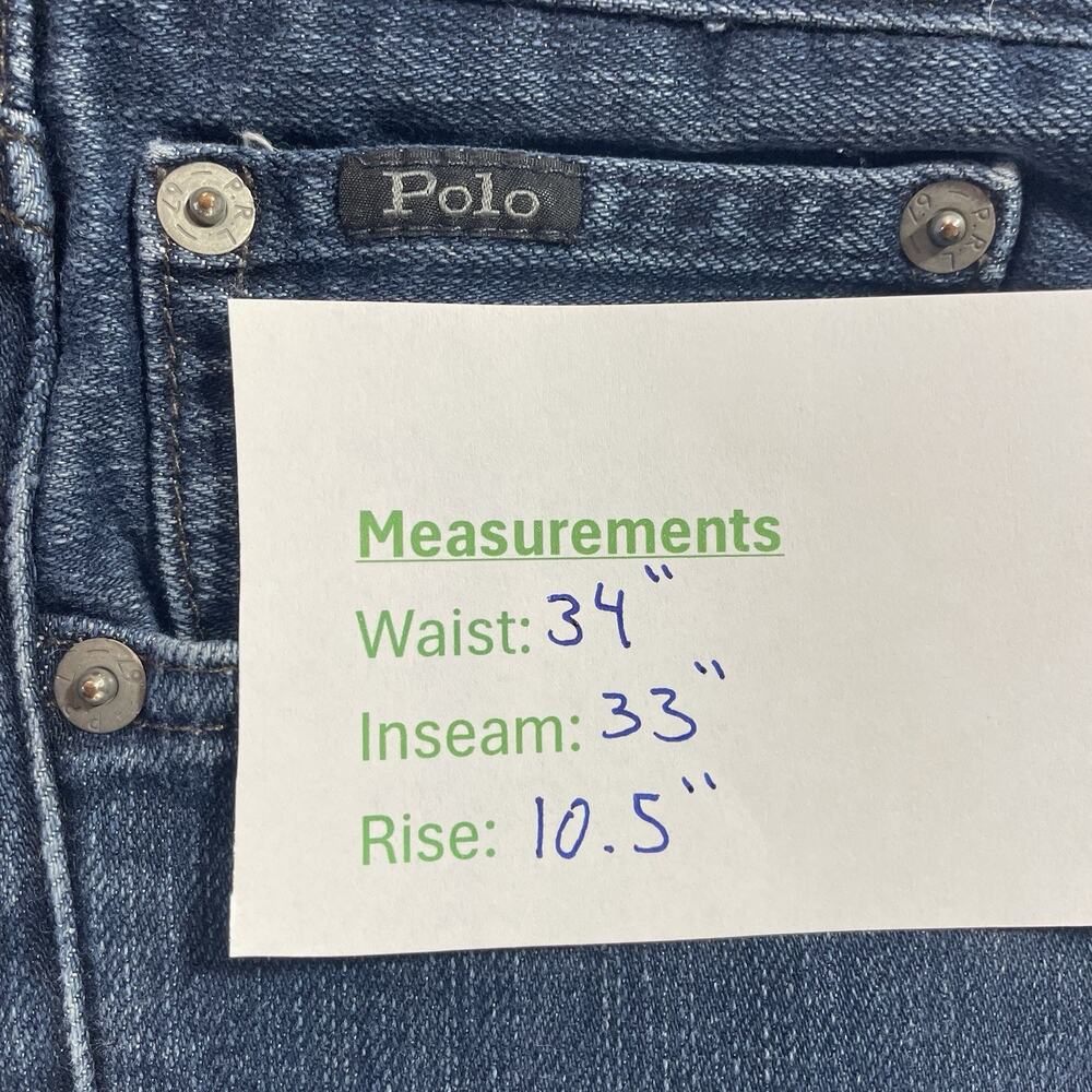Polo Ralph Lauren Black Label Jeans Men's Size 34x34 (Fits 34x33) Indigo Stretch - Picture 11 of 11